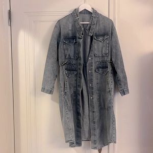 Long jean jacket